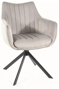 KRZESŁO AZALIA VELVET CZARNY STELAŻ/JASNY SZARY BLUVEL 03 DIOMMI-80-2639