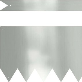 vidaXL Περίγραμμα γκαζόν 20 pcs Ασημί 100 x 0.05 x 20 εκ