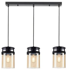 Κρεμαστό Φωτιστικό Οροφής 3xE27 40W IP20 Betty 4304900 Viokef-4304900-Μαύρο 4304900