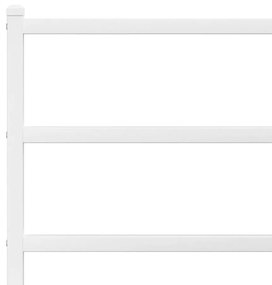 Πλαίσιο Κρεβατιού με Κεφαλάρι/Ποδαρικό Λευκό 90x200 εκ. Μέταλλο - Λευκό