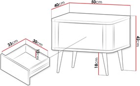 Κομοδίνο Marly Reg-Kafe