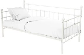 Κρεβάτι Havelock pakoworld λευκό μεταλλικό 90x190x98εκ