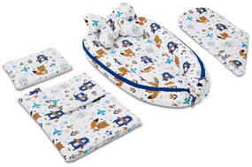 Βρεφική Φωλιά Blue Bear με Σετ Δώρου 4+1