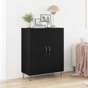 vidaXL Πλαϊνό γραφείο Μαύρη Οξυά 69,5 x 34 x 90 εκ. Επεξεργασμένο ξύλο