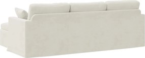 vidaXL Καναπές Κρεμ 228 x 134 x 80 εκ Βελούδο