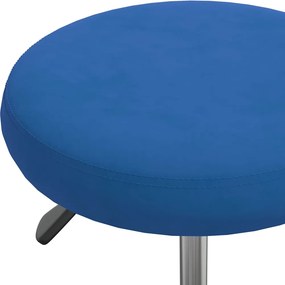 vidaXL Καρέκλα Τραπεζαρίας Μπλε Βελούδινη