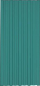 vidaXL Πάνελ οροφής 36 τεμ. Πράσινο 100 x 45 cm Γαλβανισμένος χάλυβας