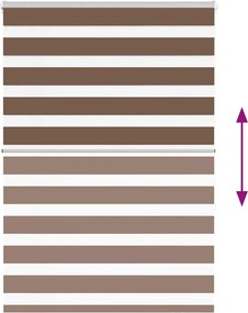 vidaXL Ζέβρα τυφλή Καφέ Πλάτος υφάσματος 95,9 εκ. Πολυεστέρας