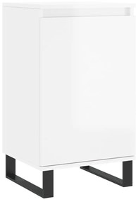 vidaXL Ντουλάπια 2 τεμ. Γυαλιστ. Λευκό 40x35x70 εκ. από Επεξεργ. Ξύλο