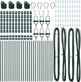 vidaXL Στύλος Περιφράξεων 26 pcs Πράσινο 3,2 x 3,2 x 80 εκ