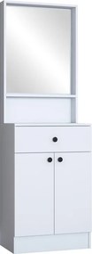 Έπιπλο εισόδου Rockder pakoworld λευκό μελαμίνης 60x35.5x182.8εκ