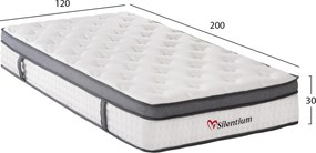 ΣΤΡΩΜΑ ΗΜΙΔΙΠΛΟ SILENTIUM HM749.02 POCKET SPRINGS--ΛΕΥΚΟ 120x200x30Υεκ.