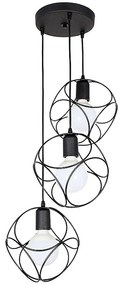 Φωτιστικό Οροφής Lusita 0124526 35x35x90cm 3xE27 60W Black Megapap Metal