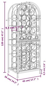 ΡΑΦΙΕΡΑ ΚΡΑΣΙΩΝ 41 ΜΠΟΥΚ. ΜΑΥΡΗ 45X36X120 ΕΚ. ΣΦΥΡΗΛΑΤΟ ΣΙΔΕΡΟ 358370