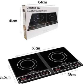 Ursara SRL Επαγωγική Επιτραπέζια Διπλή Εστία Αφής 3500W - Double Induction Cooker