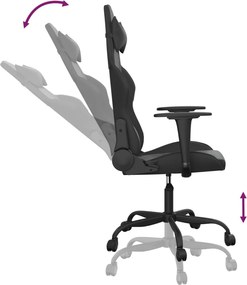 vidaXL Καρέκλα Gaming Μαύρη από Συνθετικό Δέρμα