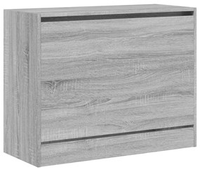 vidaXL Παπουτσοθήκη Γκρι Sonoma 80x34x63 εκ. από Επεξεργ. Ξύλο