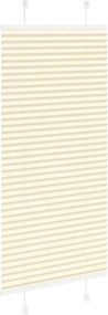 vidaXL Πλισέ περσίδα Κρέμα 55x100 cm Πλάτος υφάσματος 54,4 cm