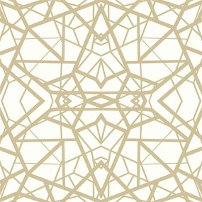 Αυτοκόλλητη Ταπετσαρία Shatter Geometric White/Gold Peel KAL.RMK10687