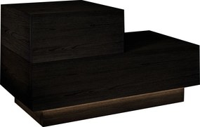 Κομοδίνο Μαύρο Ξύλο FETEL 70x38.3x35