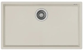 Teka Square 72.40 TG Bright Cream Υποκαθήμενος Γρανιτένιος Νεροχύτης 80 cm