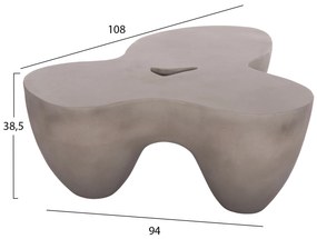 ΤΡΑΠΕΖΙ ΣΑΛΟΝΙΟΥ SALLEN HM18161.03 FIBER CEMENT ΣΕ ΓΚΡΙ--108x94x38,5Υεκ.