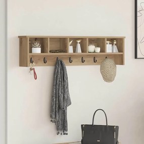vidaXL Τοίχου Κρεμάστρα Artisan Oak 100 x 16 x 26 εκ