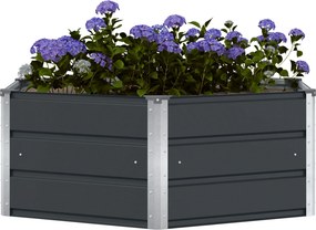 vidaXL Γλάστρα Ανθρακί 129 x 129 x 45 cm Ατσάλι