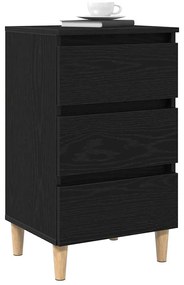 vidaXL Κομοδίνο Μαύρη δρυς 40 x 35 x 69 εκ. Επεξεργασμένο ξύλο