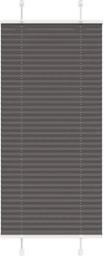 vidaXL Πλισέ περσίδα Μαύρο 55x150 cm Πλάτος υφάσματος 54,4 cm