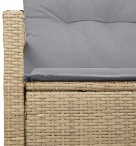 vidaXL Καναπές Κήπου με μαξιλάρι Μπεζ 120 x 62 x 69εκ συνθετικό ρατάν