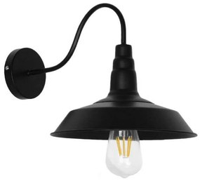 Φωτιστικό Τοίχου - Απλίκα Sord 01065 1xE27 Φ26x37x32cm Black GloboStar