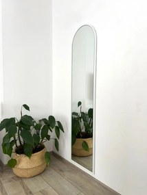 Stewehome Καθρέπτης Δαπέδου Οβάλ λευκό 160x40 cm