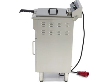 Deep Fryer - 16L - 1 Basket - with Drain Tap and Stand - 400V