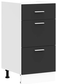 vidaXL Κάτω ντουλάπι Lyon μαύρο 40x46x81,5 cm Κατασκευασμένο ξύλο