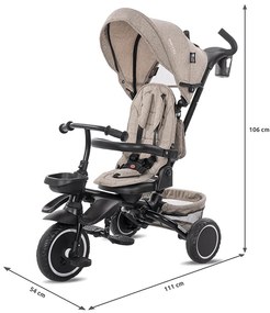 Τρίκυκλο ποδήλατο Πτυσσόμενο FRECCIA  360° Beige 10050670003 Lorelli