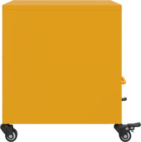 vidaXL Κομοδίνο Μουσταρδί 36x39x43,5 εκ. από Χάλυβα