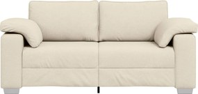 vidaXL Καναπές 2 ατόμων Μπεζ 180 cm Ύφασμα μείγματος λινών