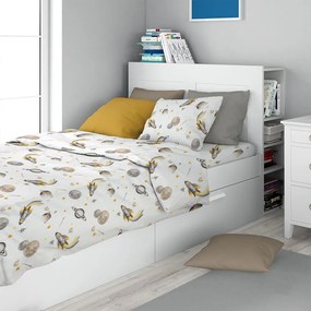 Σεντόνια Παιδικά Space Mission 183 (Σετ 3τμχ) White-Grey DimCol Μονό 160x240cm 100% Βαμβάκι