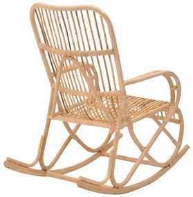 Κουνιστή πολυθρόνα Cormeny rattan σε φυσική απόχρωση 108x71x103εκ