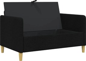 vidaXL Καναπές με Αποθήκευση Μαύρο 122 x 78 x 87 εκ Πολυεστέρας