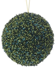 Χριστουγεννιάτικη Μπάλα Polyfoam Σμαραγδί Glitter 8εκ. iliadis 83499