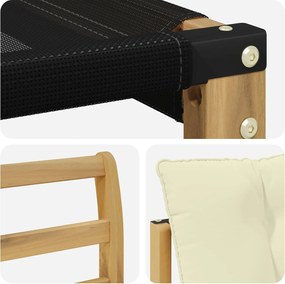 vidaXL Σειρά Καναπέ Εξωτερικού με μαξιλάρι 9 pcs Λευκό και Κρεμ