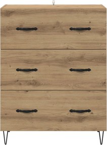 vidaXL Πλαϊνό γραφείο Artisan Oak 69,5 x 34 x 90 εκ.