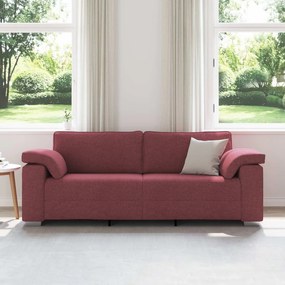 vidaXL 3-Θέσιος καναπές Κόκκινο 220 cm ύφασμα