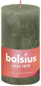 Bolsius Κεριά Κύλινδρος Ρουστίκ 4 τεμ. Φρέσκο Λαδί 130 x 68 χιλ.