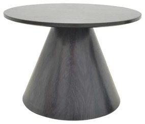 Τραπέζι σαλονιού Donda pakoworld mdf-μέταλλο σε μαύρη απόχρωση Φ60x46εκ