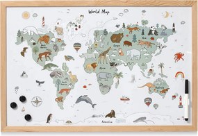 Μαγνητικός Πίνακας Ανακοινώσεων (60x40) Z-L World Map 11276