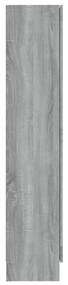 Βιτρίνα Γκρι Sonoma 82,5 x 30,5 x 150 εκ. Επεξεργασμένο Ξύλο - Γκρι