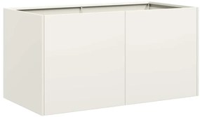 vidaXL Ζαρντινιέρα Λευκή 80x40x40 εκ. από Χάλυβα Ψυχρής Έλασης